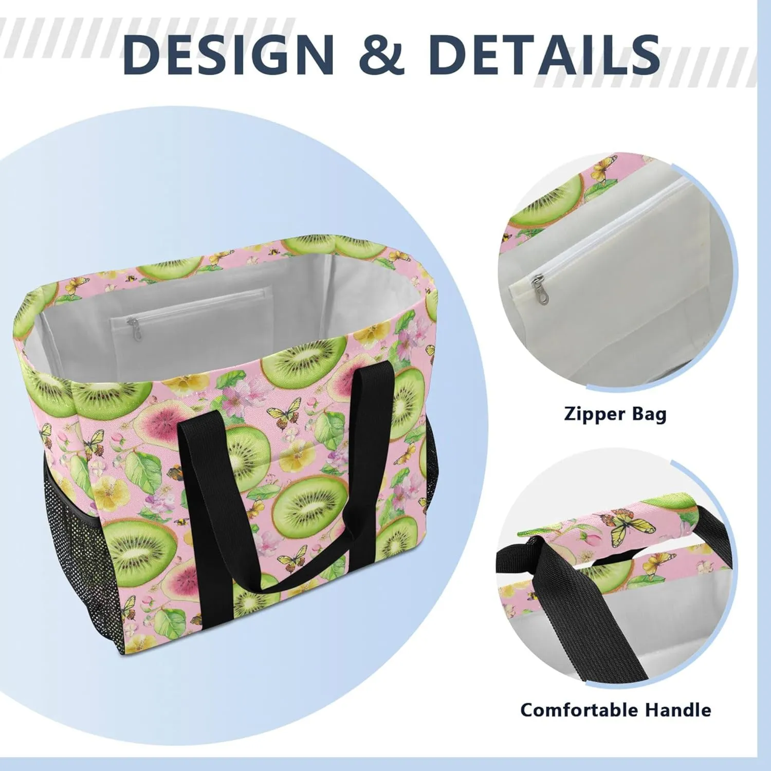 KLL Large Utility Tote Bag Canvas Collapsable Water Resistant Cars Tote Bag
