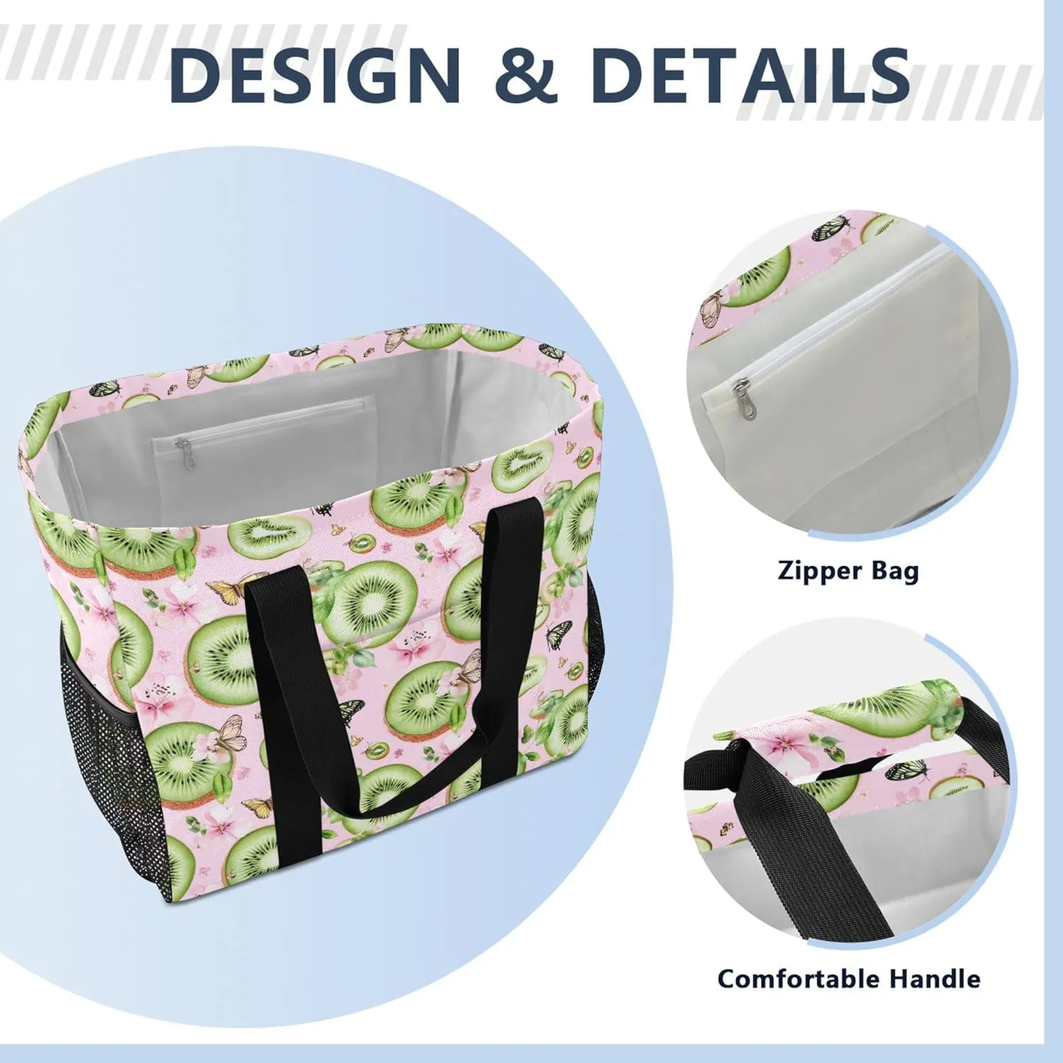 KLL Large Utility Tote Bag Canvas Collapsable Water Resistant Cars Tote Bag