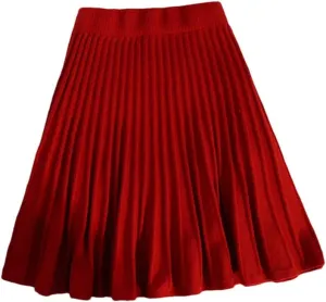 Knitted Pleated Short Skirt Women Autumn Winter Sexy Elastic High Waisted Casual Party Mini Skirt