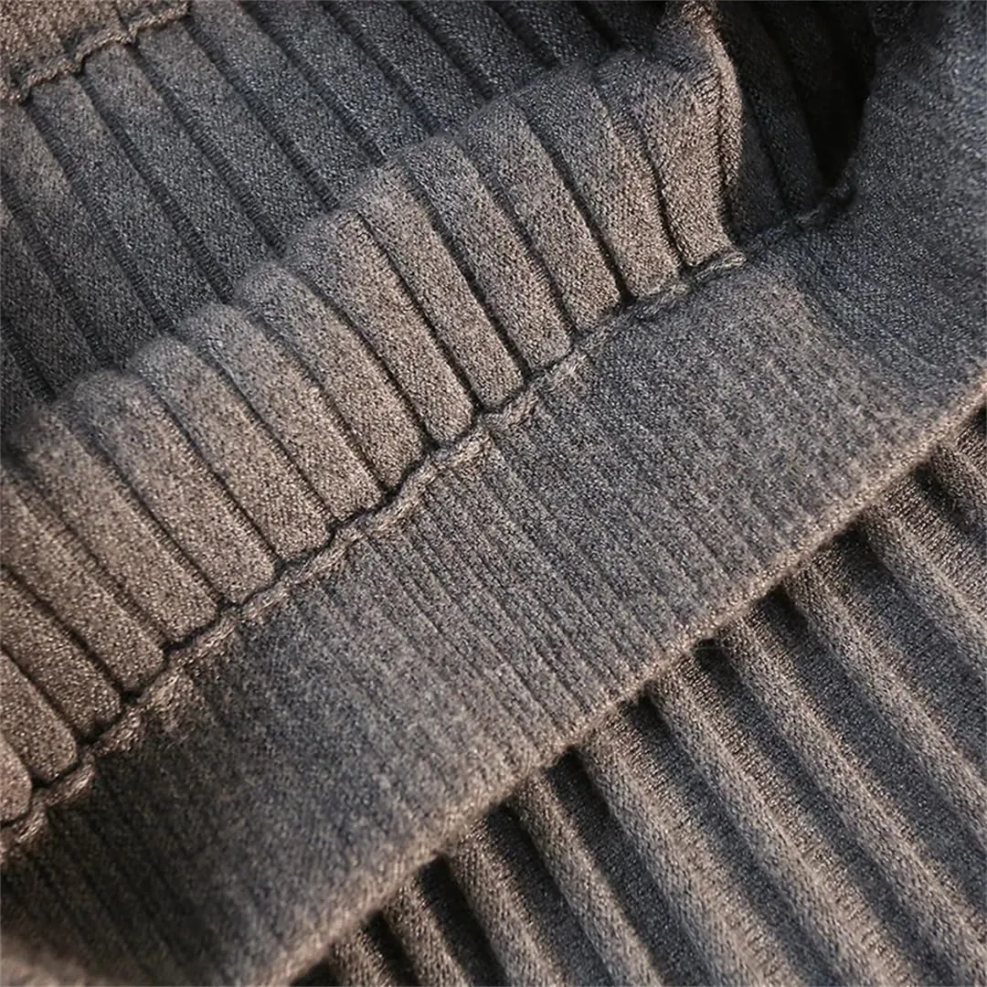 Knitted Pleated Short Skirt Women Autumn Winter Sexy Elastic High Waisted Casual Party Mini Skirt
