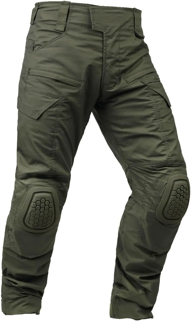 KRYDEX K4 Combat Pants with Knee Pads Ripstop Como Cargo Pants for Men