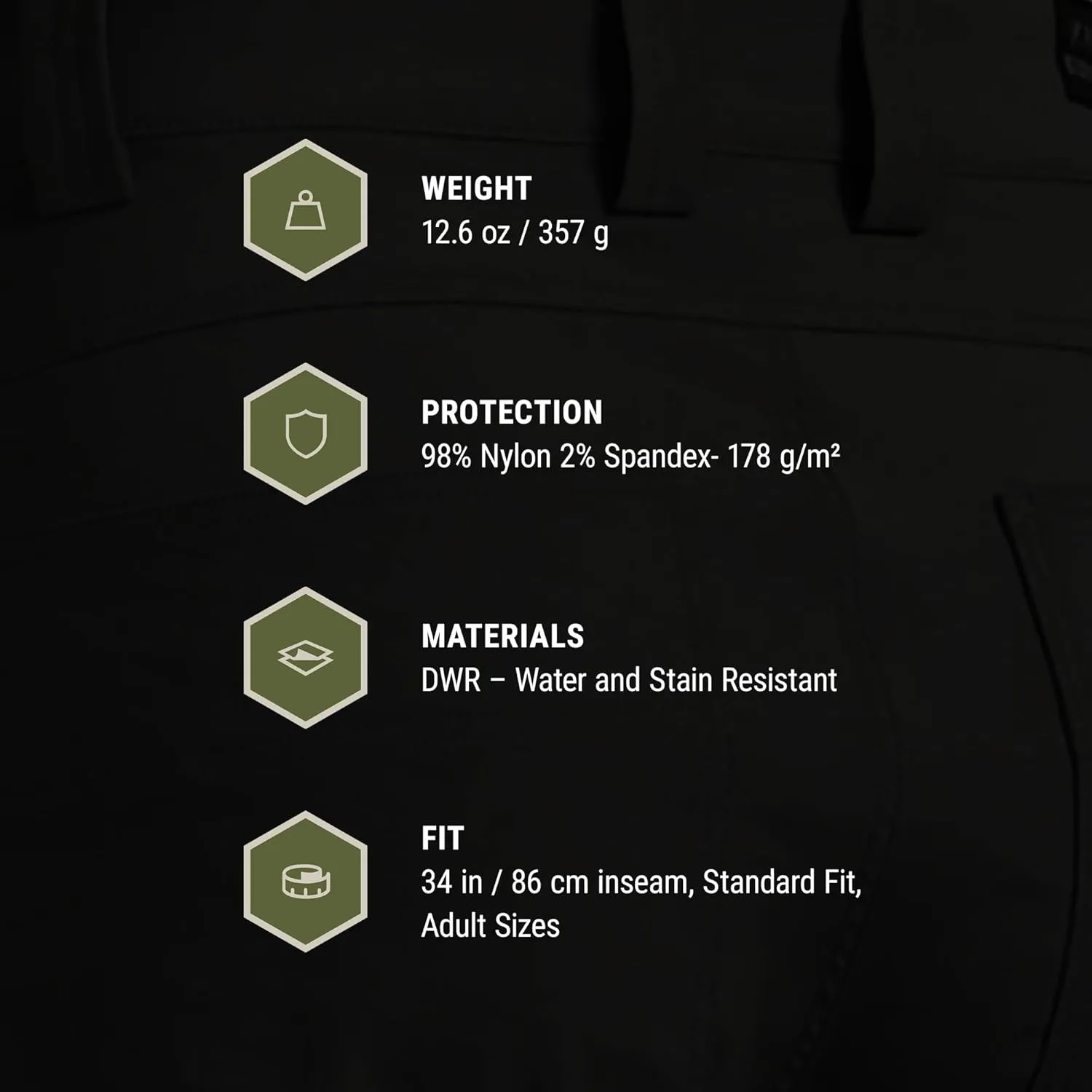 KUIU Switchback Pant - Water & Stain Resistant, 2-Way Stretch, Reinforced Knife Pocket, Durable & Versatile for Hiking