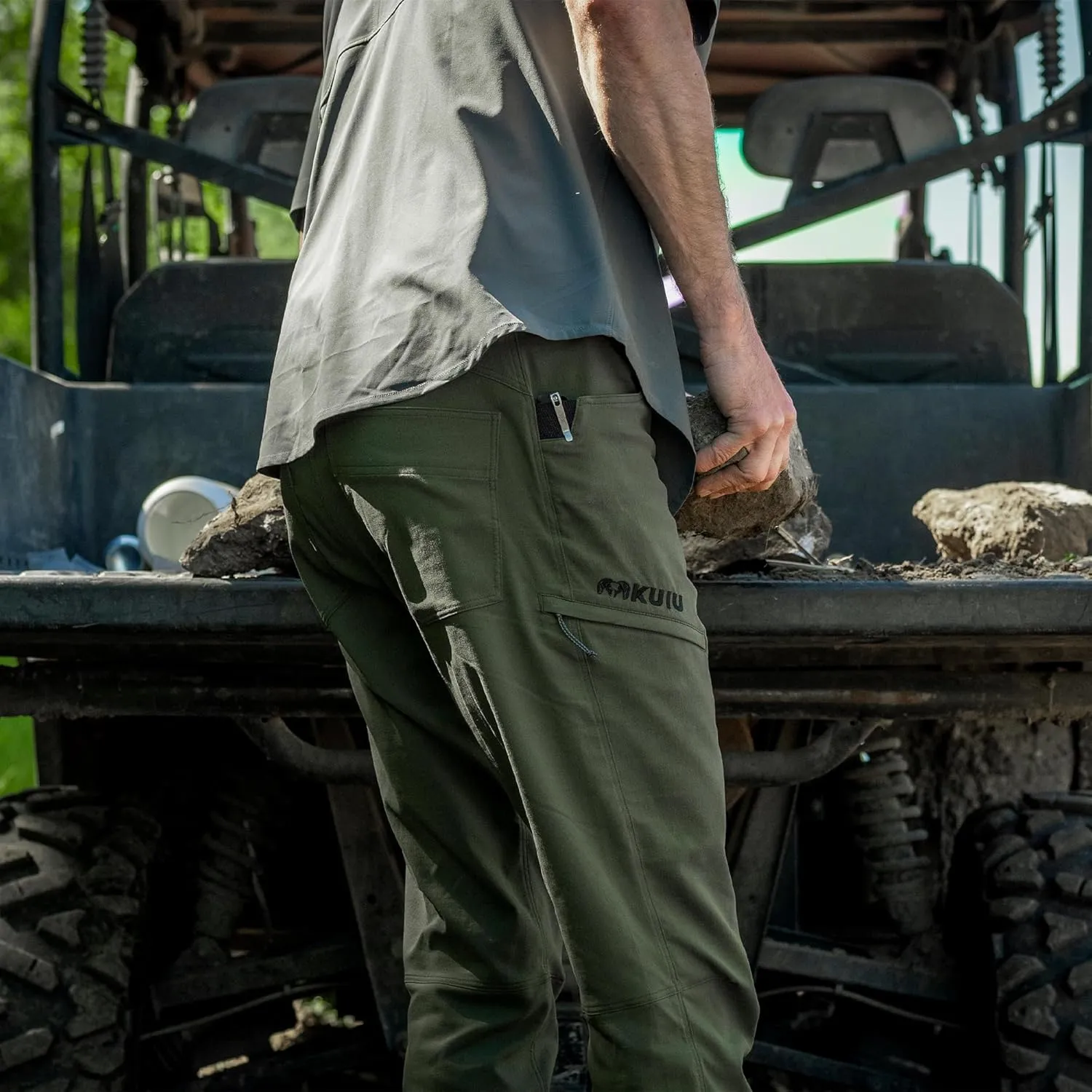 KUIU Switchback Pant - Water & Stain Resistant, 2-Way Stretch, Reinforced Knife Pocket, Durable & Versatile for Hiking