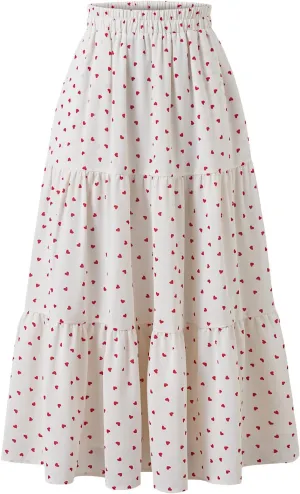 Ladies' Elastic Waist Skirt A Casual Pleated Skirt with Pockets in Spring Summer Autumn and Winter