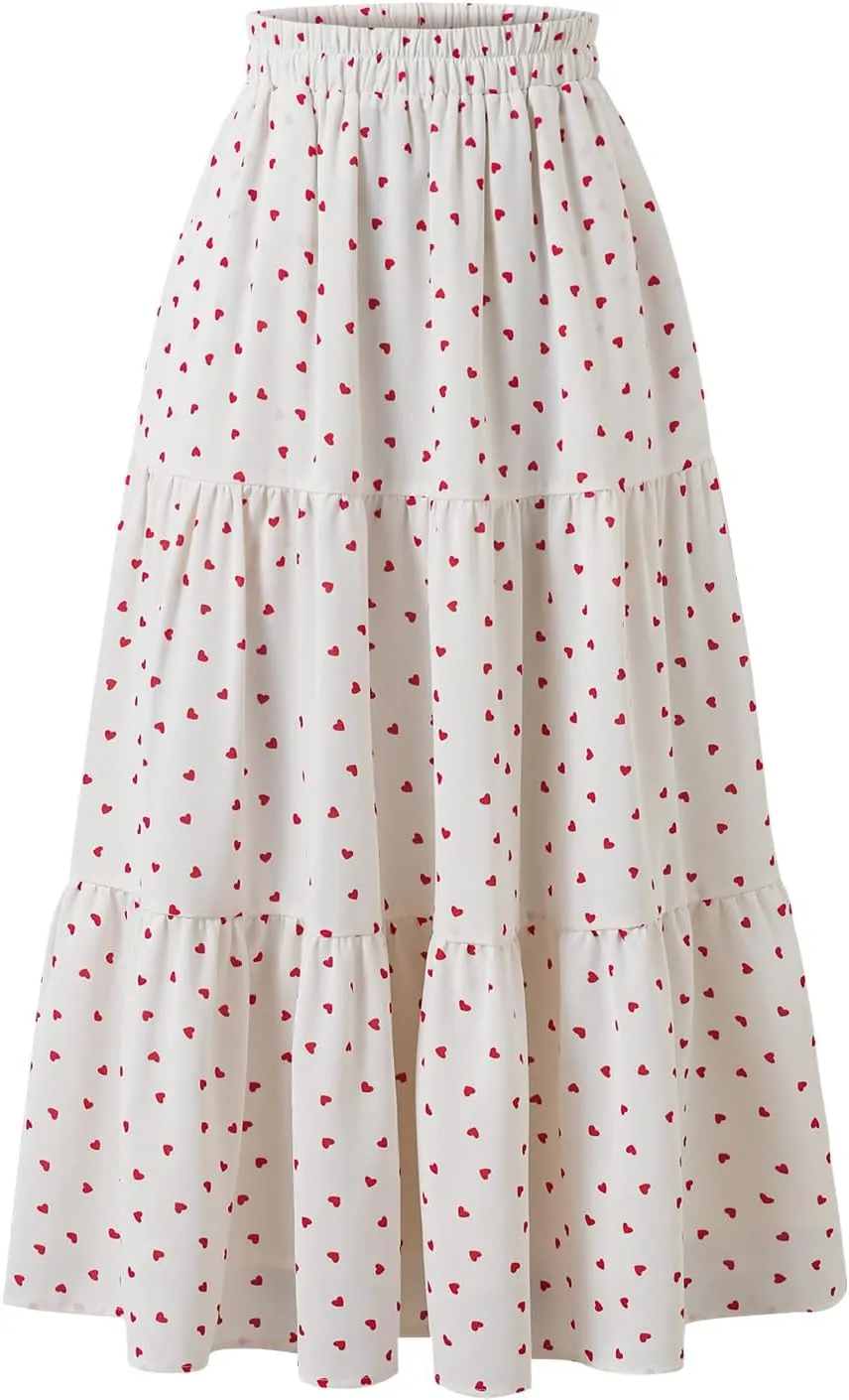 Ladies' Elastic Waist Skirt A Casual Pleated Skirt with Pockets in Spring Summer Autumn and Winter