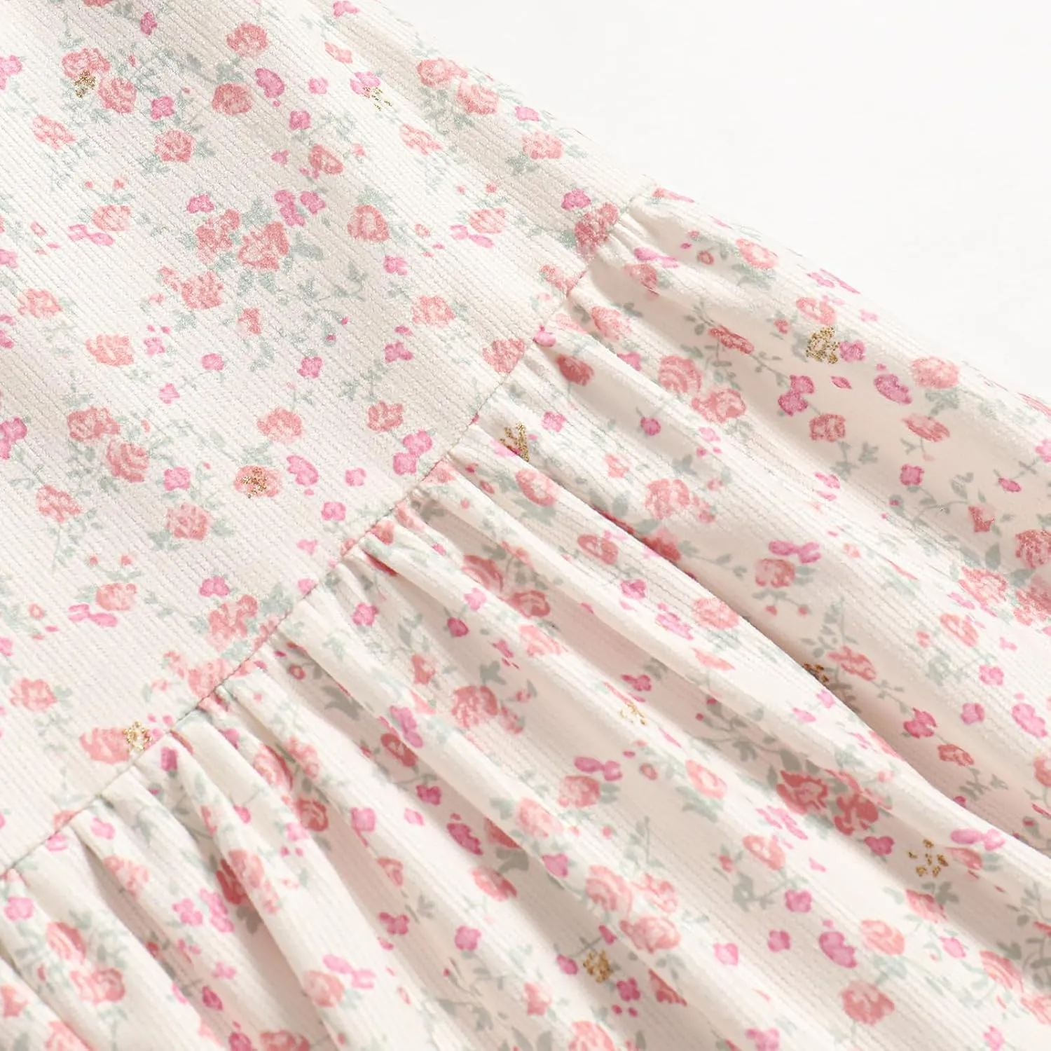 Ladies' High-Waisted Printed Skirt with Elastic Waist and Pleated Skirt in Spring Summer Autumn and Winter