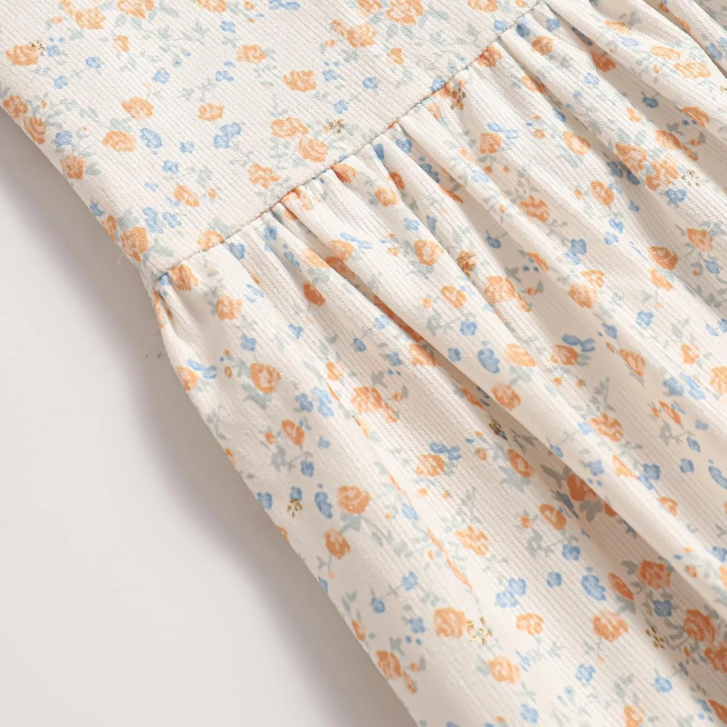 Ladies' High-Waisted Printed Skirt with Elastic Waist and Pleated Skirt in Spring Summer Autumn and Winter