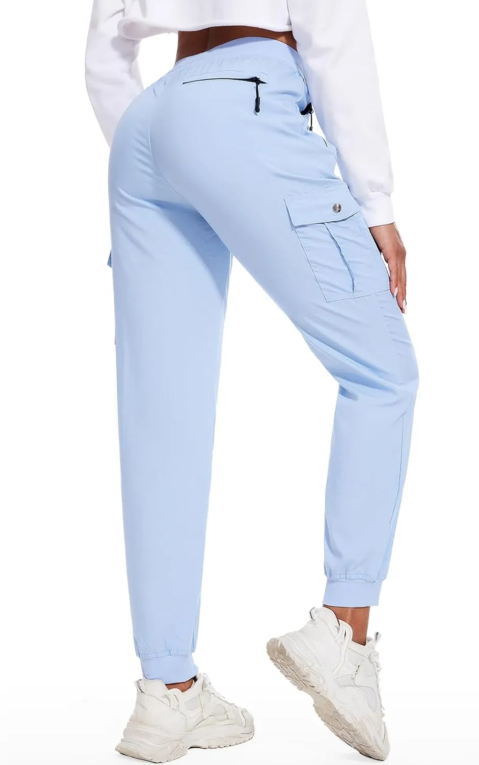LadyJoy Cargo Pants Women Hiking Cargo Joggers for Women Lightweight Scrub Summer Pants with Pockets Golf Travel