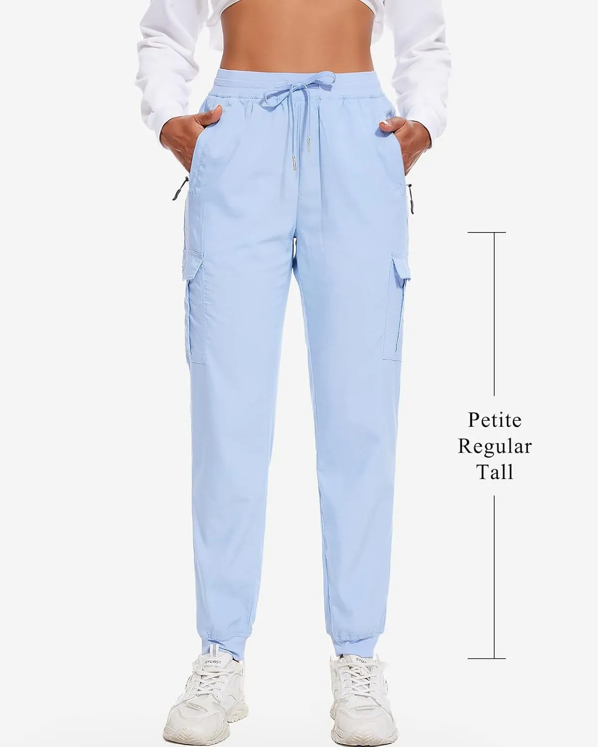 LadyJoy Cargo Pants Women Hiking Cargo Joggers for Women Lightweight Scrub Summer Pants with Pockets Golf Travel