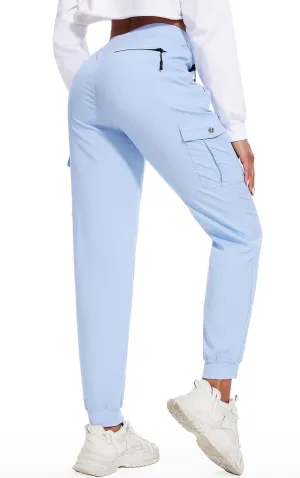 LadyJoy Cargo Pants Women Hiking Cargo Joggers for Women Lightweight Scrub Summer Pants with Pockets Golf Travel