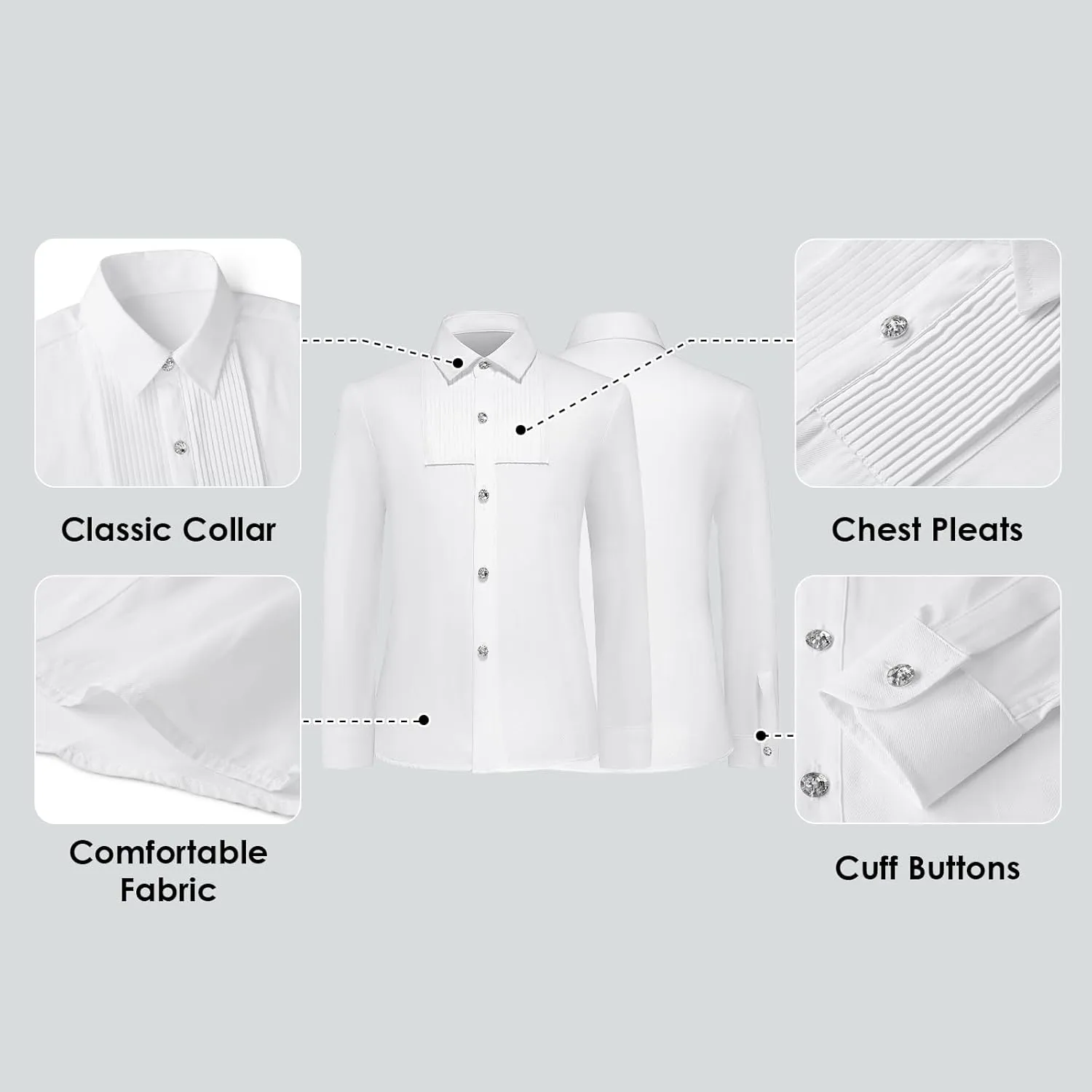Lamgool Boys Velvet Suit Set Slim Fit Tuxedo Kids Formal Outfit 4 Piece with Blazer Jacket Shirt Pant Bow Tie for Wedding