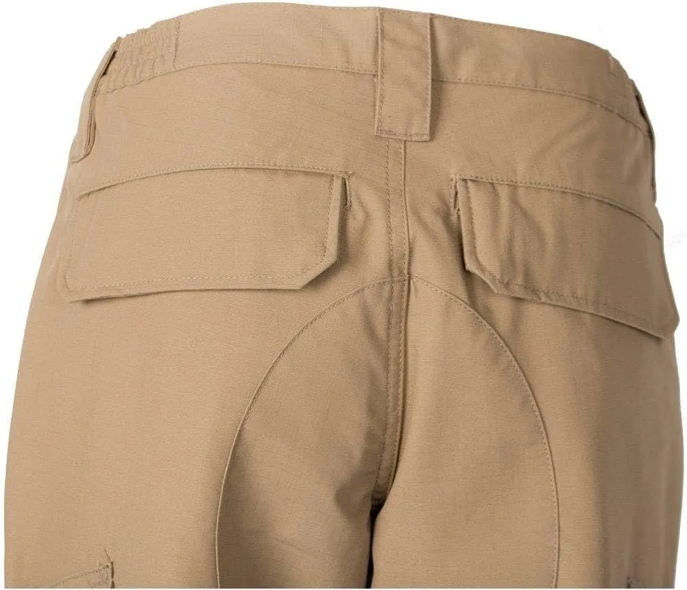 LAPG Women's Uniform Tactical Pants, Elastic Waistband, Mid Rise, Relaxed Fit, Durable Work Training Cargo Pants for Women