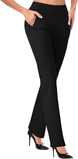 Leggings for Women Work Pants for Women 2024 High Waist Stretch Soft Comfy Athletic Workout Yoga Pants Business Trousers