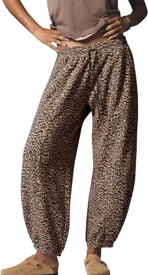 Leopard Pants Women Baggy Sweatpants Casual Fall Winter Cheetah Print Lounge Pants Trousers with Pockets