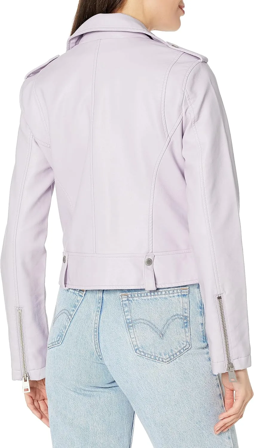 Levi's Women's Cropped Faux Leather Motorcycle Jacket