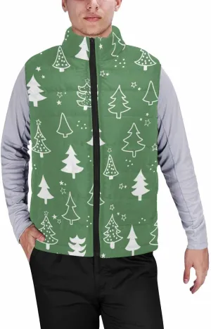 Lightweight Vest Men Christmas Cute Santa Clause Padded Puffer Vest Winter Sleeveless Jacket Coat Oversized Vest