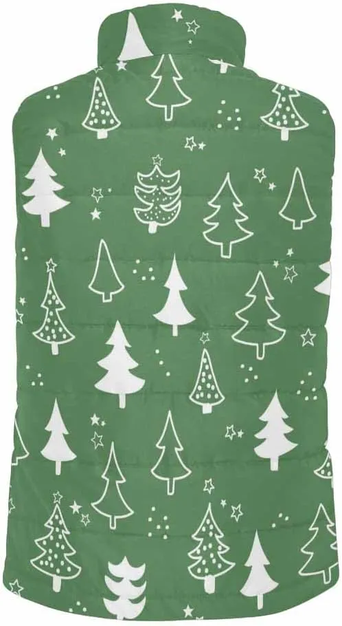 Lightweight Vest Men Christmas Cute Santa Clause Padded Puffer Vest Winter Sleeveless Jacket Coat Oversized Vest