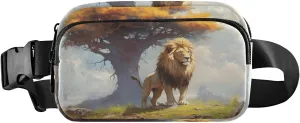 Lion Wild Fanny Pack for Travel Hiking Water Resistant Waist Pack Sling Bag Purse for Women Men