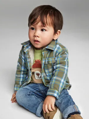 Mayoral Toddler Boy Check Fleece Lined Overshirt - 2 Colours