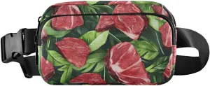 Meat and Vegetable Fanny Pack Water Resistant Waist Pack Sling Bag Purse for Women Men Travel Hiking