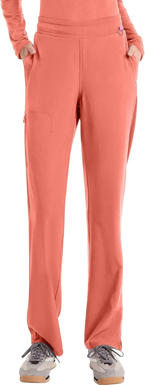 Med Couture Scrub Pants for Women Straight Leg Pull-On Pant with 4 Pockets Moisture Wicking & 360 Stretch - MC103