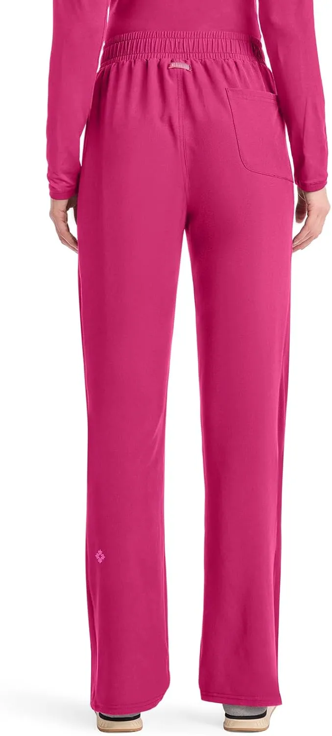 Med Couture Scrub Pants for Women Straight Leg Pull-On Pant with 4 Pockets Moisture Wicking & 360 Stretch - MC103