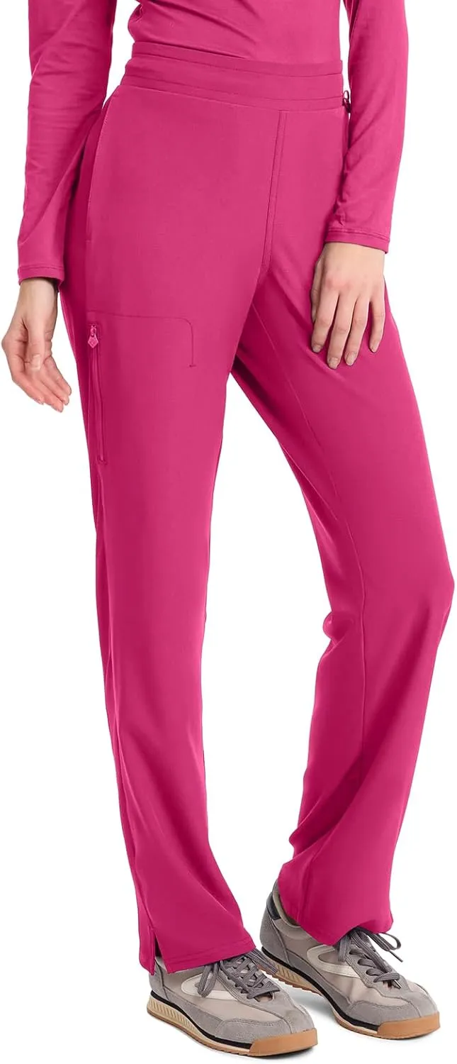 Med Couture Scrub Pants for Women Straight Leg Pull-On Pant with 4 Pockets Moisture Wicking & 360 Stretch - MC103