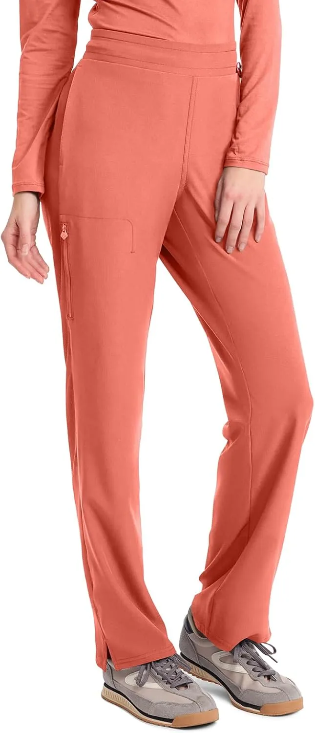 Med Couture Scrub Pants for Women Straight Leg Pull-On Pant with 4 Pockets Moisture Wicking & 360 Stretch - MC103