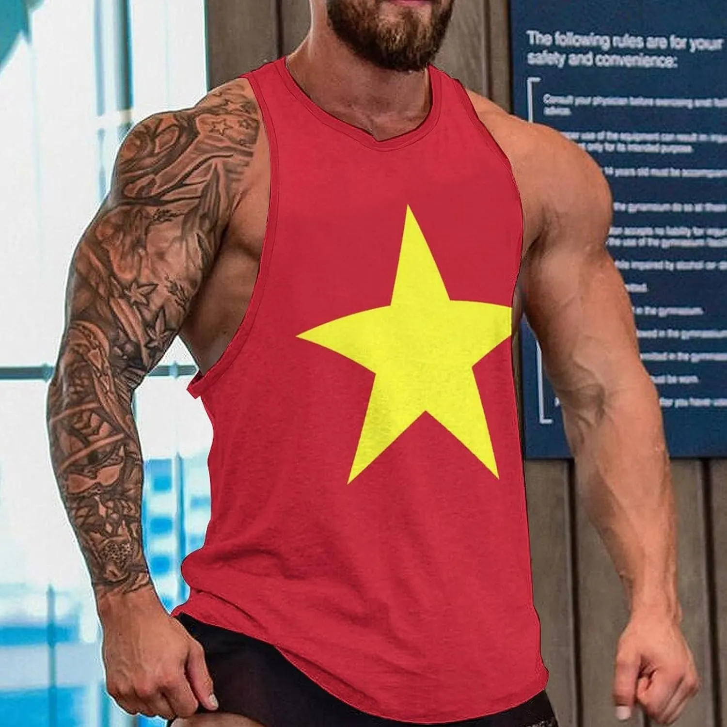 Men's Athletic Tank Burkina Faso Flag Casual Sleeveless Workout Shirts Top Slimming Body Shaper Vest Sports Undershirt