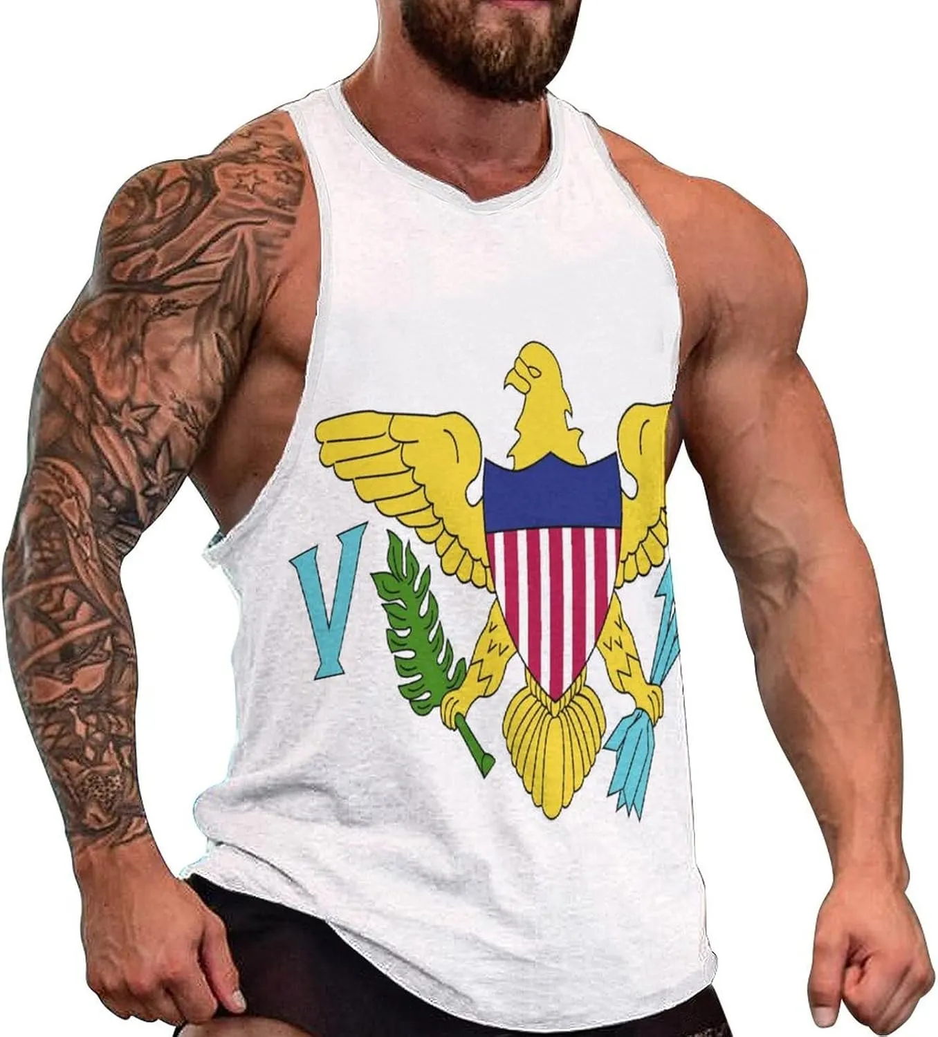Men's Athletic Tank Burkina Faso Flag Casual Sleeveless Workout Shirts Top Slimming Body Shaper Vest Sports Undershirt