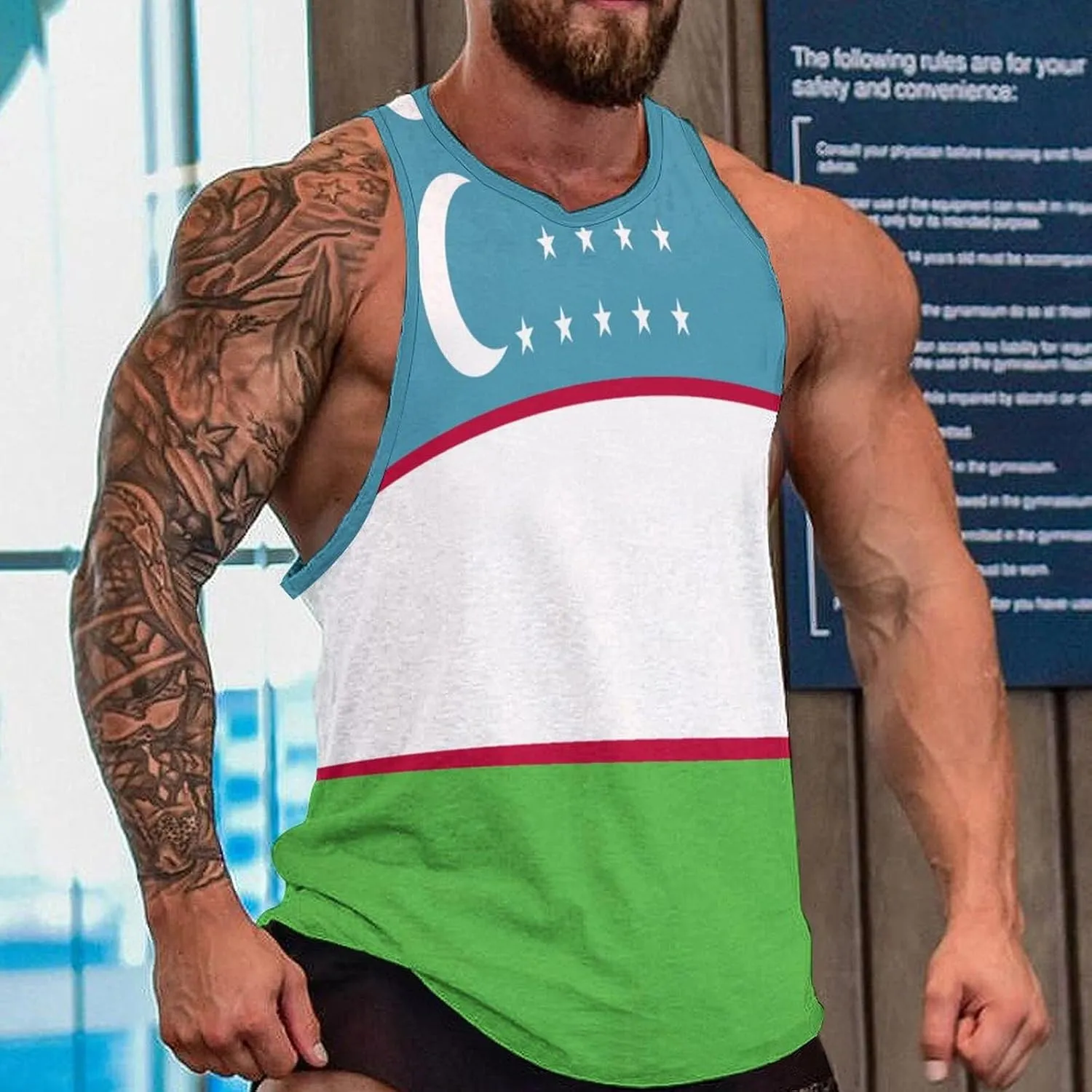 Men's Athletic Tank Burkina Faso Flag Casual Sleeveless Workout Shirts Top Slimming Body Shaper Vest Sports Undershirt