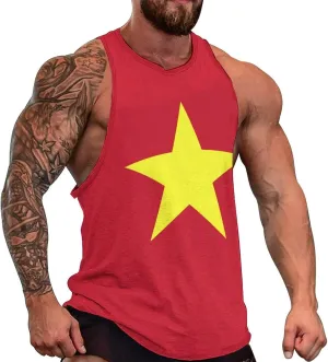 Men's Athletic Tank Burkina Faso Flag Casual Sleeveless Workout Shirts Top Slimming Body Shaper Vest Sports Undershirt