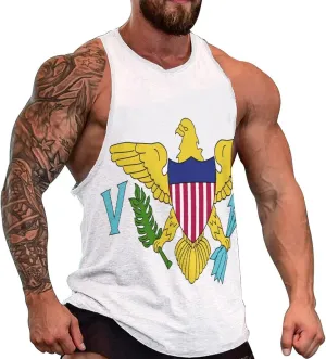 Men's Athletic Tank Burkina Faso Flag Casual Sleeveless Workout Shirts Top Slimming Body Shaper Vest Sports Undershirt