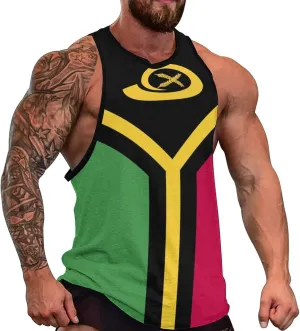 Men's Athletic Tank Burkina Faso Flag Casual Sleeveless Workout Shirts Top Slimming Body Shaper Vest Sports Undershirt