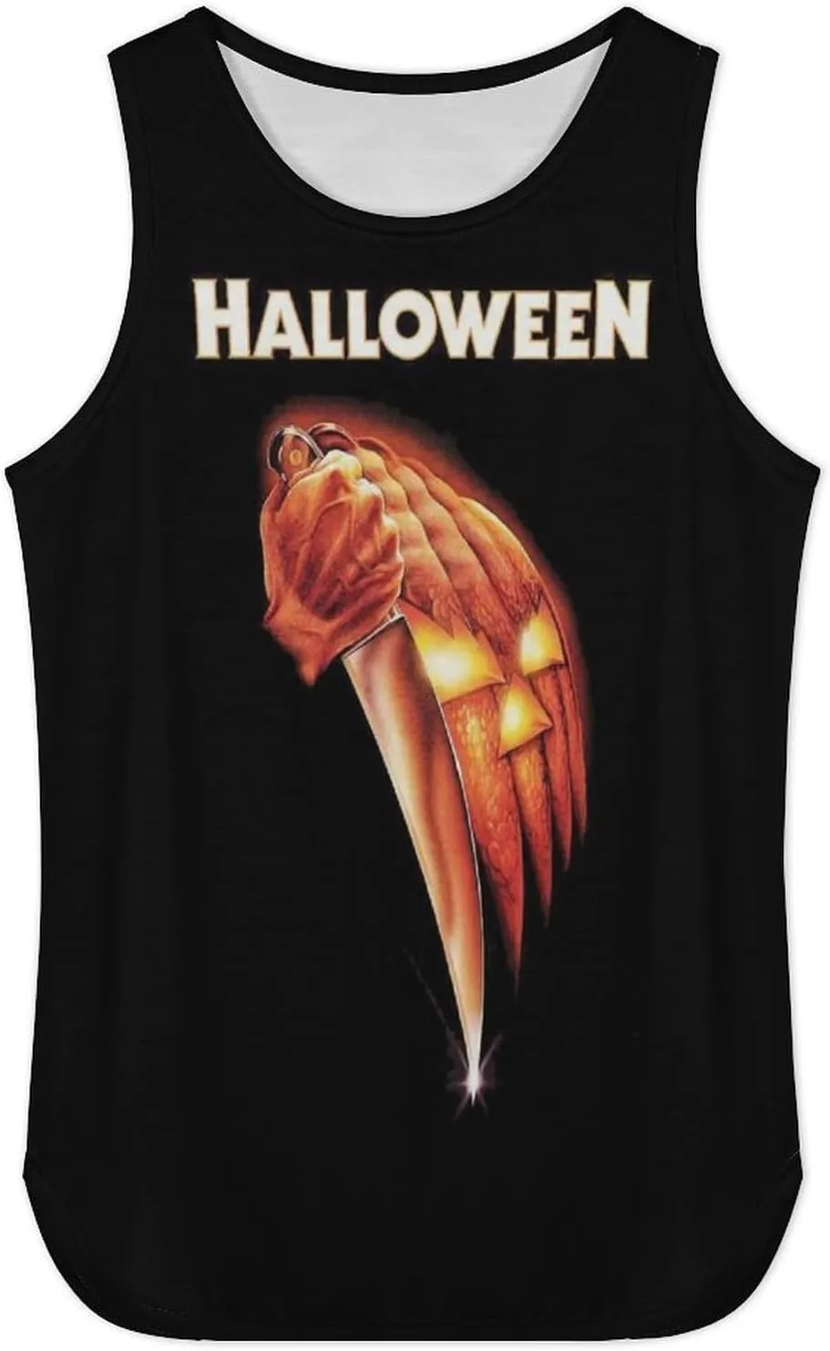 Men's Athletic Tank Halloween Michael Myers Casual Sleeveless Workout Shirts Top Slimming Body Shaper Vest Sports Undershirt