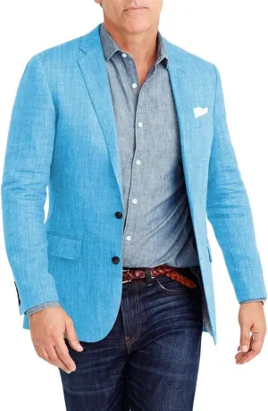 Men's Blazer Causal Linen Jacket Suit Slim Fit Blazer for Men Wedding Prom Jacket