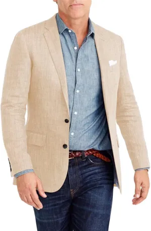 Men's Blazer Causal Linen Jacket Suit Slim Fit Blazer for Men Wedding Prom Jacket