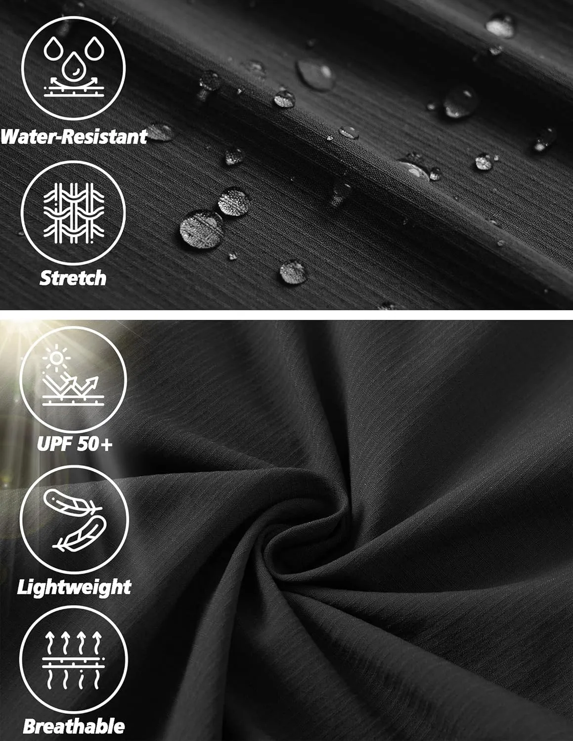 Men's Cargo Work Hiking Pants Lightweight Water Resistant Quick Dry Fishing Travel Camping Outdoor Breathable Multi Pockets