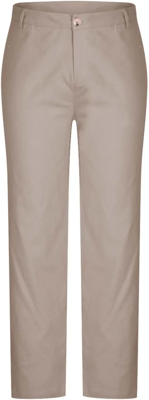 Men's Cotton Linen Dress Pants Casual Lightweight Flat-Front Stretch Chino Pants Business Slim Fit Trousers for Men