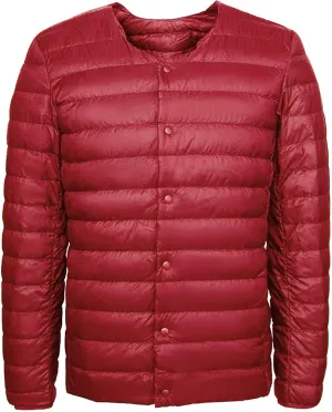 Men's Down Jacket Male Lightweight Puffer Winter Collarless Jacket Man Warm Inner Down Jacket Liner