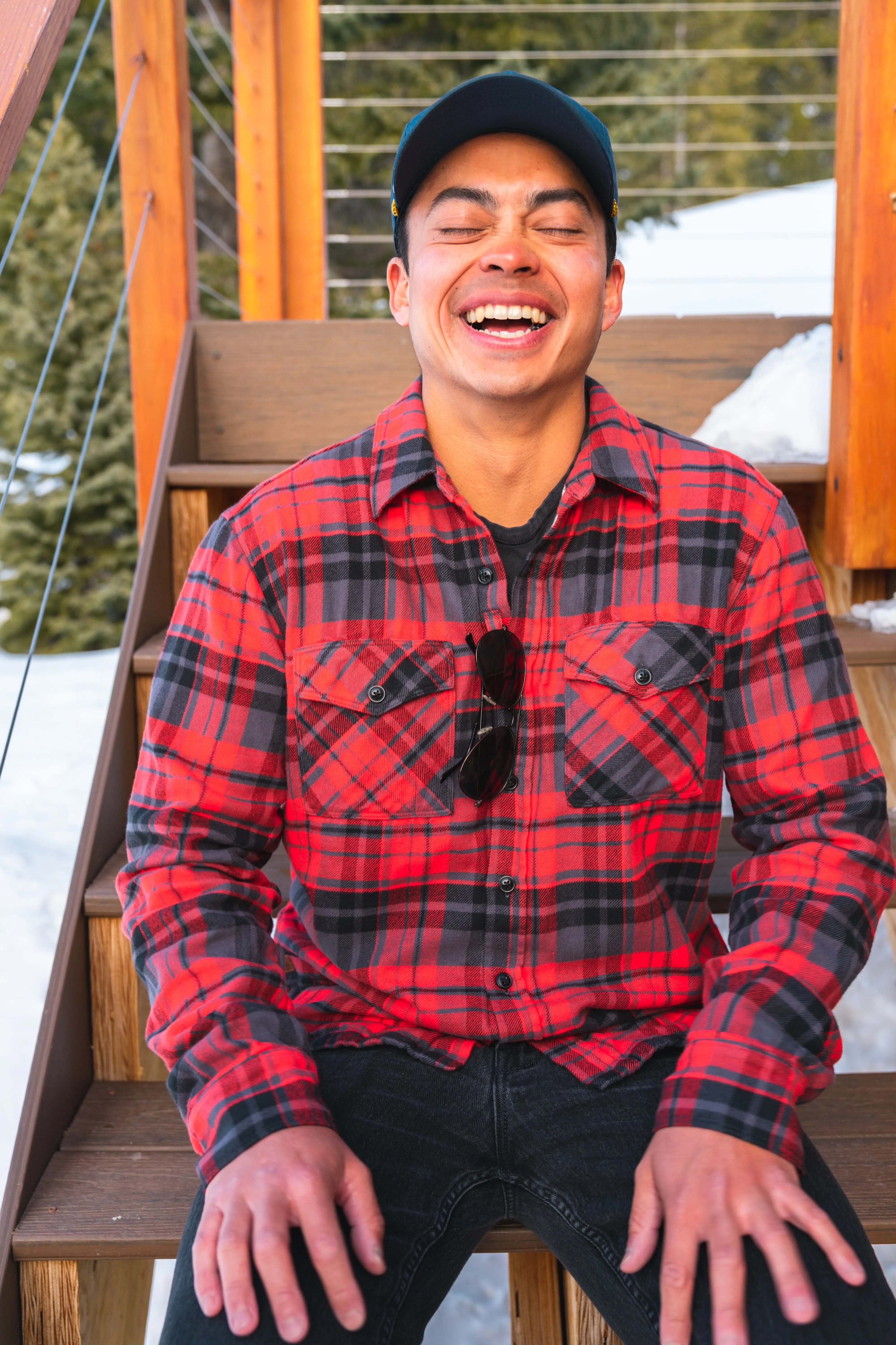 Mens High Sierra Shirt - Red Axe Tartan