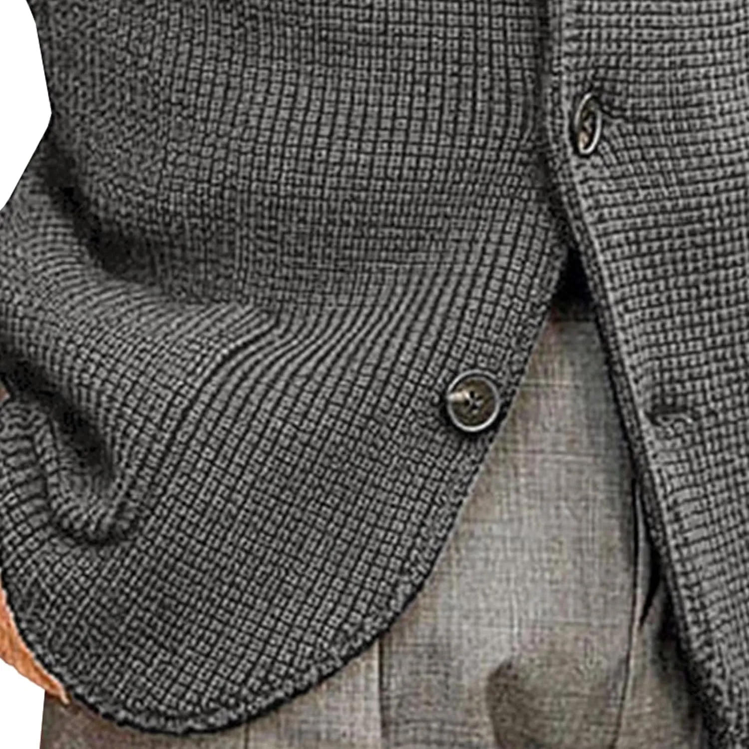 Men's Knitted Jacket Casual Button Up Slim Fit Cardigan Warm Cable Sweater Blazer with Pockets