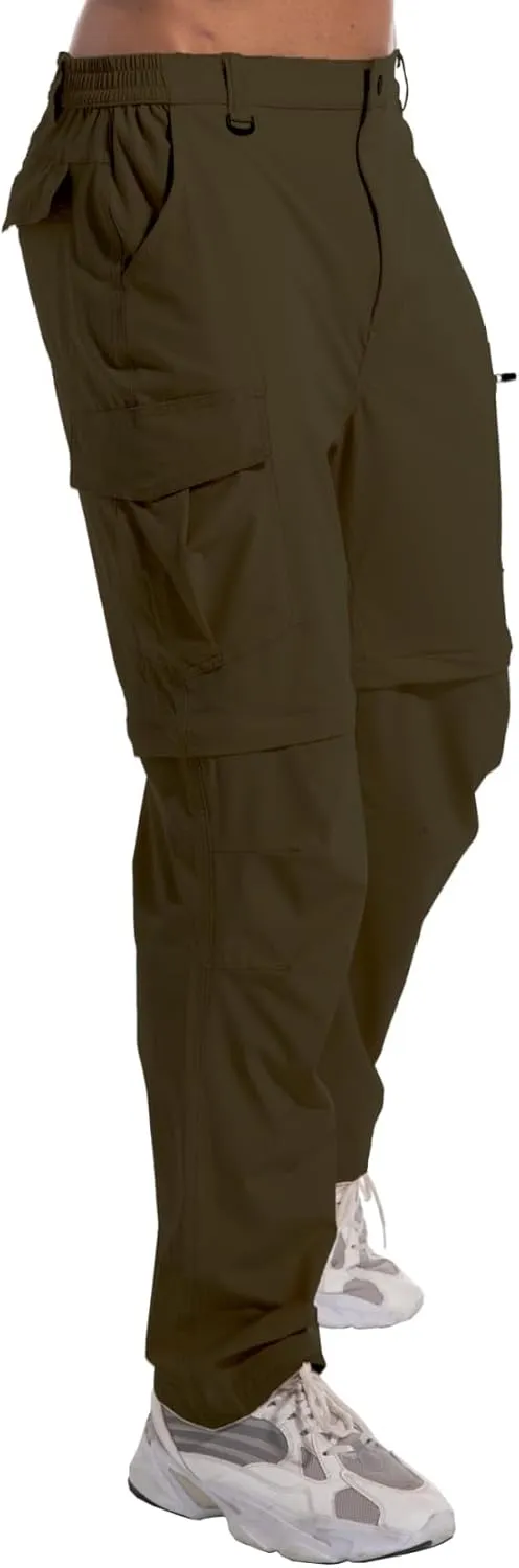 Mens Outdoor Hiking Pants Convertible Lightweight Water Resistant Quick Dry Zip Off Fishing Travel Camping Tactical Pants