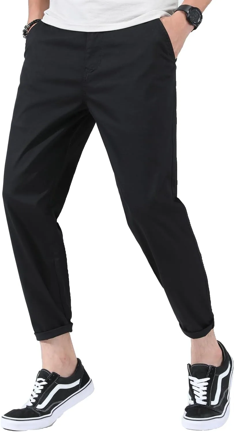 Men's Slim-Fit Casual Stretch Flat Front Khaki Pant Standard and Big & Tall Sizes Chino Pant
