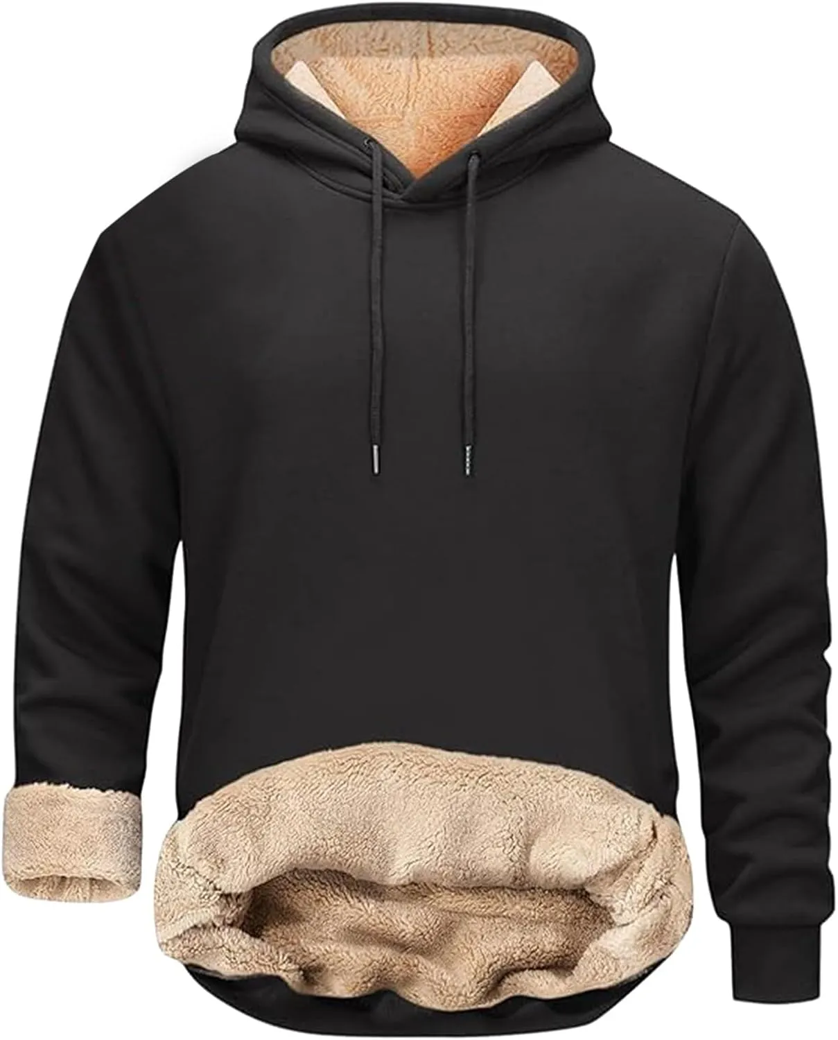 Mens Thermal Underwear Set Contrast Hooded Sweater Casual Sports Suit Thermal Underwear Henley Top Men's Thermal