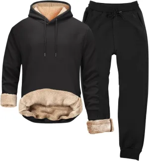 Mens Thermal Underwear Set Contrast Hooded Sweater Casual Sports Suit Thermal Underwear Henley Top Men's Thermal