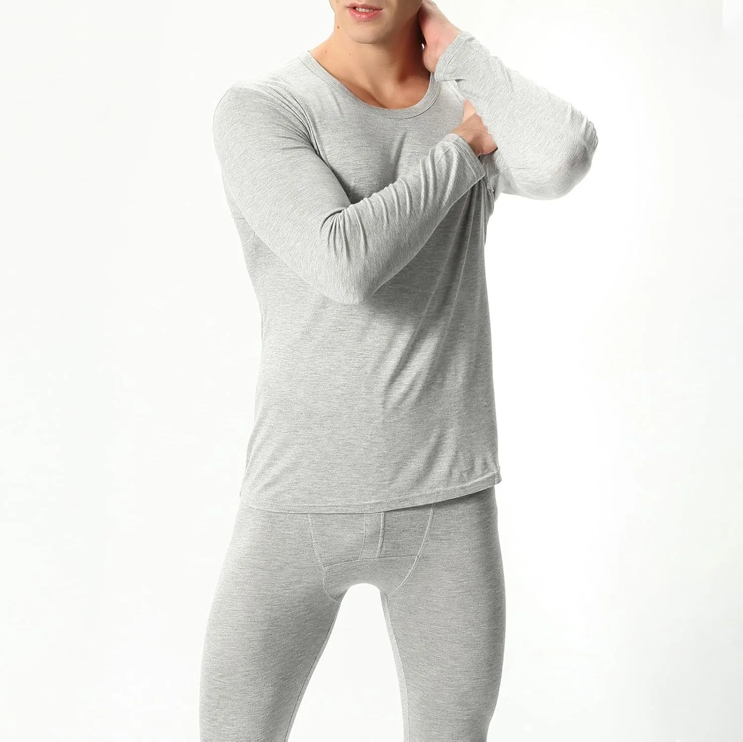 Men's Thermal Underwear Set Men's Thermal Underwear Set Lined Long Thermal Fleece Lined Base Layer Set for Cold