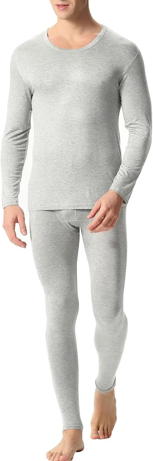Men's Thermal Underwear Set Men's Thermal Underwear Set Lined Long Thermal Fleece Lined Base Layer Set for Cold