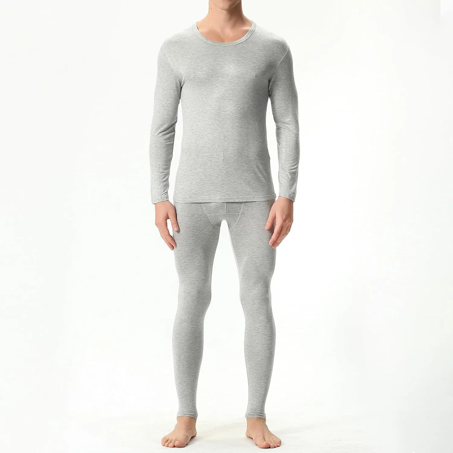 Men's Thermal Underwear Set Men's Thermal Underwear Set Lined Long Thermal Fleece Lined Base Layer Set for Cold