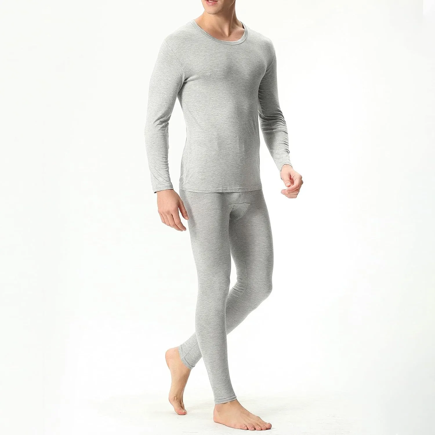 Men's Thermal Underwear Set Men's Thermal Underwear Set Lined Long Thermal Fleece Lined Base Layer Set for Cold